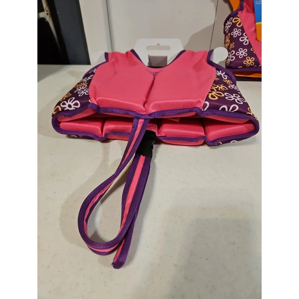 Sun & Sky Girls Pink Purple Zip Floating Swim Vest 2 Jackets‎ 3-5yr 27-28